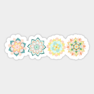 Summer Sunshine Mandalas in a Row Sticker